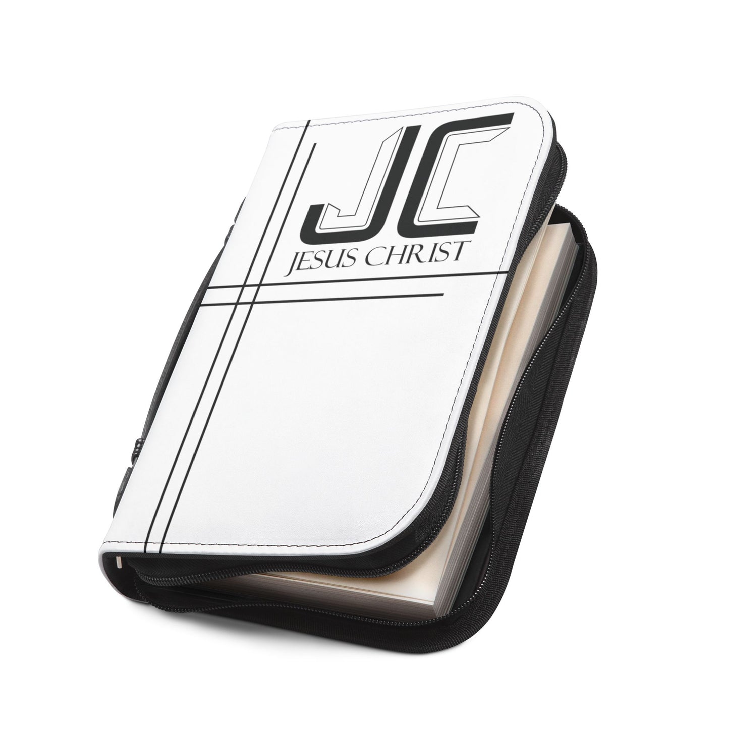 Jesus Christ Bible Cover -White