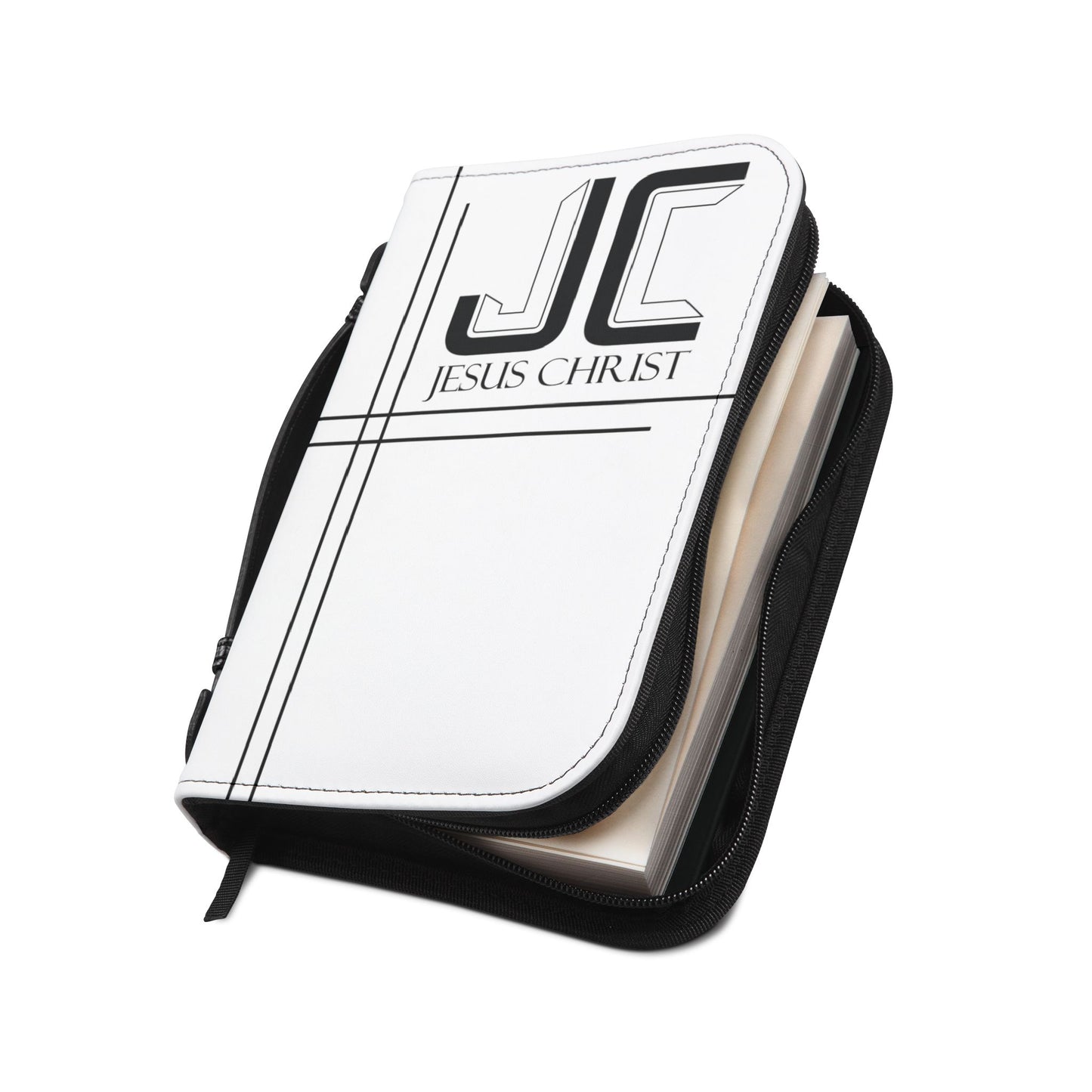 Jesus Christ Bible Cover -White