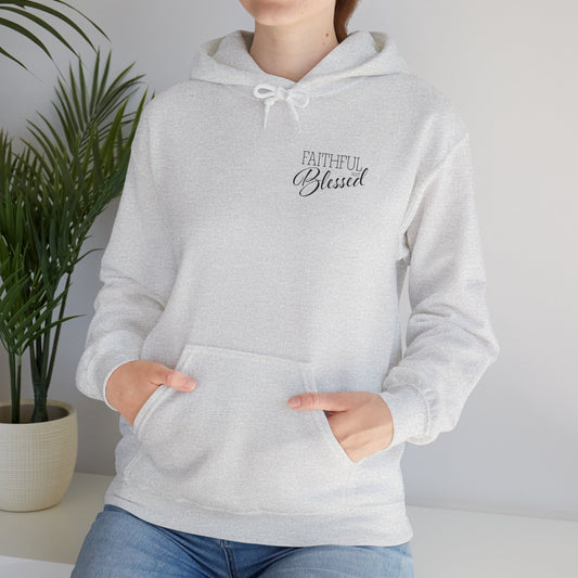 Faithful and Blessed Hoodie - White
