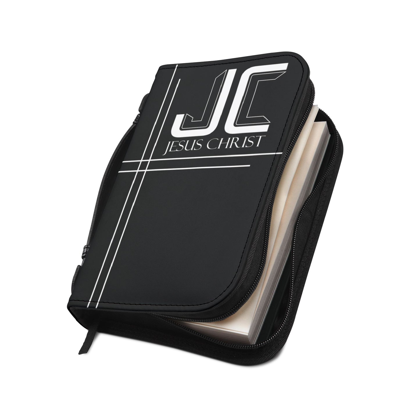 Jesus Christ Bible Cover - Black