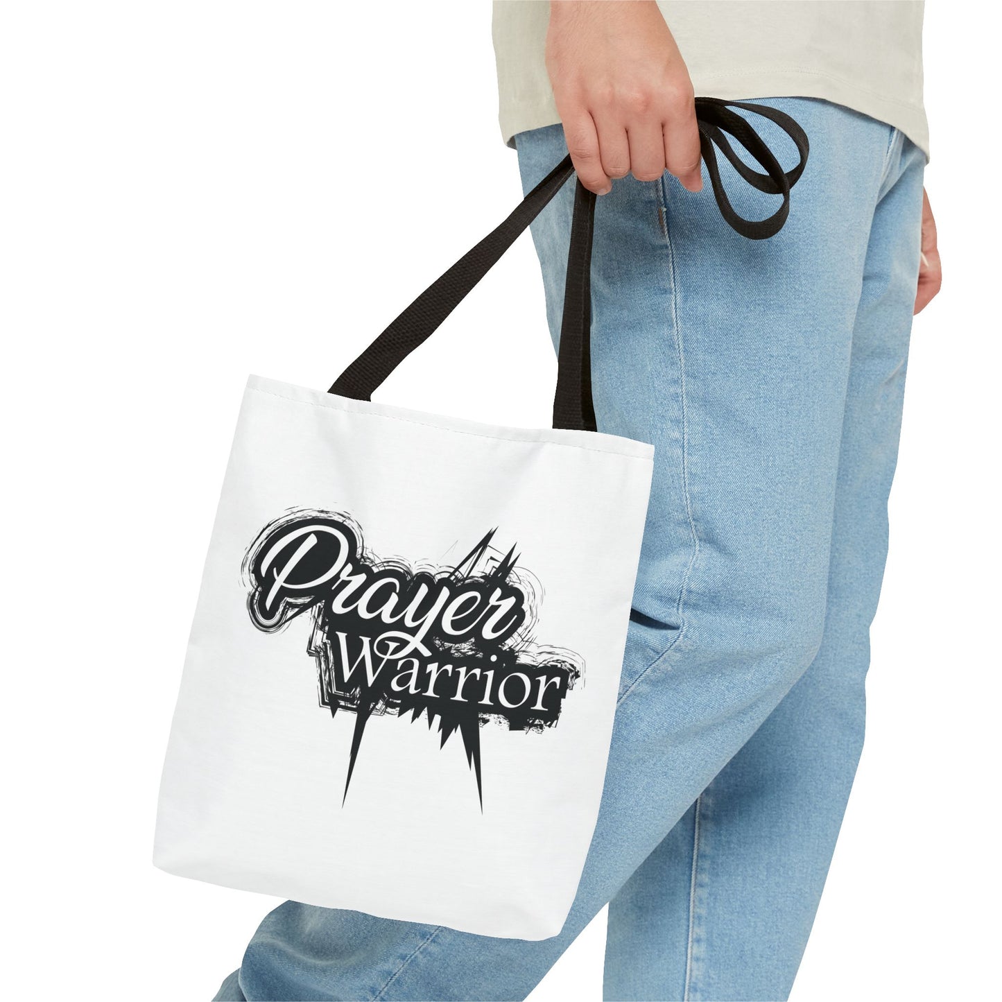 Prayer Warrior Tote Bag - White
