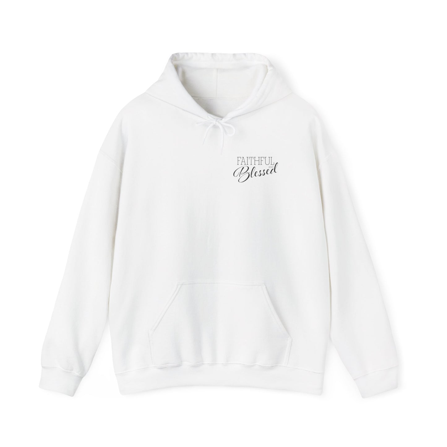 Faithful and Blessed Hoodie - White