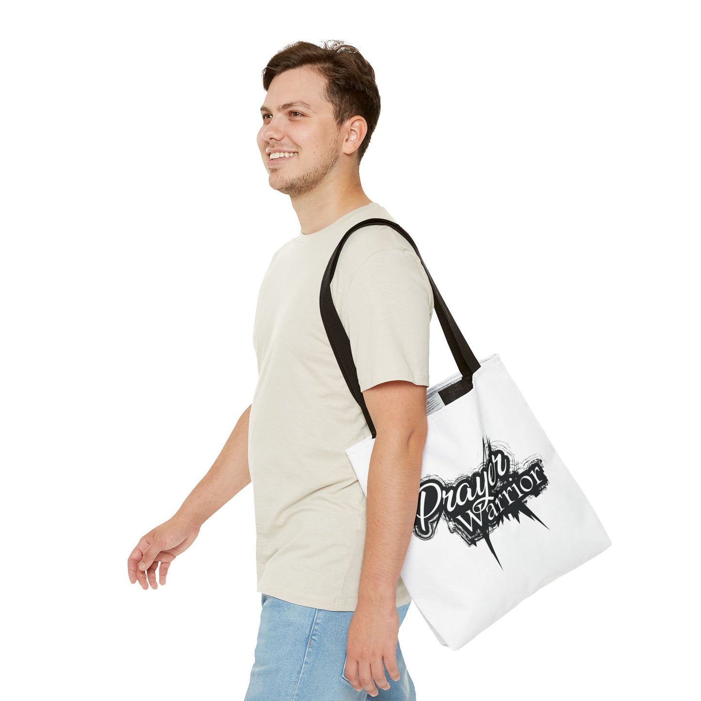 Prayer Warrior Tote Bag - White