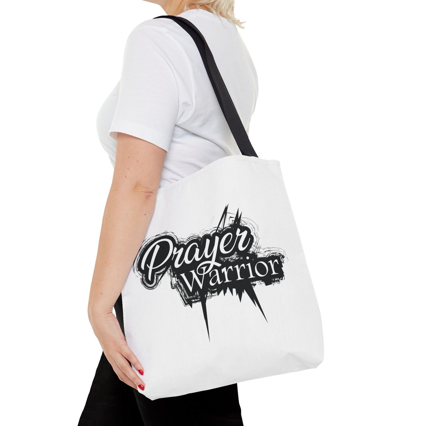 Prayer Warrior Tote Bag - White