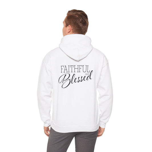 Faithful and Blessed Hoodie - White