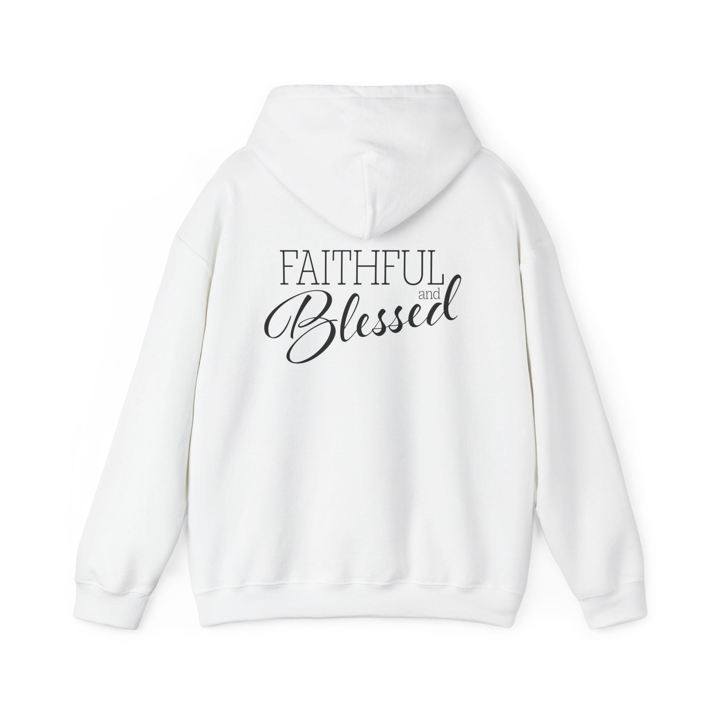 Faithful and Blessed Hoodie - White