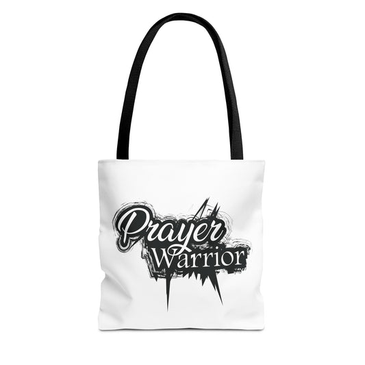 Prayer Warrior Tote Bag - White